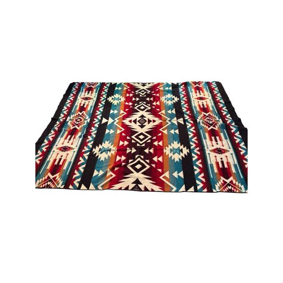 Southwestern Aztec Reversible Blanket Throw Boho Tribal Geometric Print Cozy - Picture 3 of 6